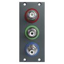 Steckverbinder-Modul 3 x Cinch / RCA female Patch YUV, 2...