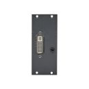 Steckverbinder-Modul DVI24+5 + 3,5 mm Stereoklinke fem. -> Steck- / Schraubklemme, 2 HE, 1 BE für SYS-Gehäuseserien, Farbe: anthrazit, RAL 7016 | SYCFB21-DVI-S