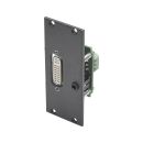 Steckverbinder-Modul DVI24+5 + 3,5 mm Stereoklinke fem. -> Steck- / Schraubklemme, 2 HE, 1 BE für SYS-Gehäuseserien, Farbe: anthrazit, RAL 7016 | SYCFB21-DVI-S