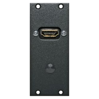 Steckverbinder-Modul HDMI female Patch, 2 HE, 1 BE fr SYS-Gehuseserien, Farbe: anthrazit, RAL 7016 | SYCFB21-HD-P