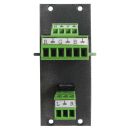 Steckverbinder-Modul VGA + 3,5 mm Stereoklinke fem. -> Steck- / Schraubklemme, 2 HE, 1 BE für SYS-Gehäuseserien, Farbe: anthrazit, RAL 7016 | SYCFB21-VGA-S