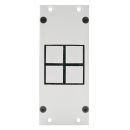 Tastermodul, 4-fach , 2 HE, 1 BE, Farbe: RAL 9010...