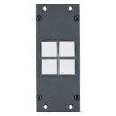 SYSBOXX Tastermodul, 4-fach , 2 HE, 1 BE | SYCFB21-RS232