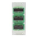Steckverbinder-Modul 12 x 3pin EUROBLOCK 3,5mm, 2 HE, 1 BE für SYS-Gehäuseserien, Farbe: anthrazit, RAL 7016