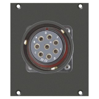 Steckverbinder-Modul LK08 female, CA-COM.-komp. -> 6,3mm Flachsteckzungen, 2 HE, 2 BE für SYS-Gehäuseserien, Farbe: anthrazit, RAL 7016 | SYCFB22-LK08F