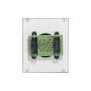 Steckverbinder-Modul LK24 female -> 2 x 14pol Flachsteck-Buchsen, verriegelbar, 2 HE, 2 BE für SYS-Gehäuseserien, Farbe: anthrazit, RAL 7016 | SYCFB22-LK24F