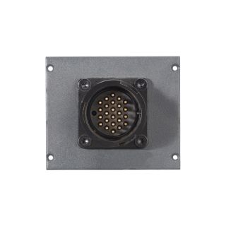 Steckverbinder-Modul LK24 male -> 2 x 14pol Flachsteck-Buchsen, verriegelbar, 2 HE, 2 BE für SYS-Gehäuseserien, Farbe: anthrazit, RAL 7016 | SYCFB22-LK24M