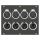 Steckverbinder-Modul 4 x XLR male / 4 x XLR female, 2 HE, 3 BE für SYS-Gehäuseserien, Farbe: anthrazit, RAL 7016