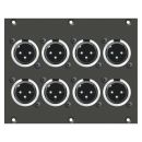 Steckverbinder-Modul 8 x XLR male, 2 HE, 3 BE für...