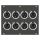 Steckverbinder-Modul 8 x XLR male, 2 HE, 3 BE für SYS-Gehäuseserien, Farbe: anthrazit, RAL 7016