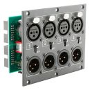 Steckverbinder-Modul 4 x XLR 3-pol male + 4 x XLR 3-pol...