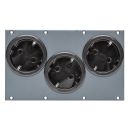 Steckverbinderrmodul 3 x Schuko female SNAP-In, 2 HE, 4...