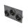 Steckverbinder-Modul 3 x 2P+T female SNAP-In, 2 HE, 4 BE für SYS-Gehäuseserien, Farbe: anthrazit, RAL 7016 | SYCFB24-3SCHU-F