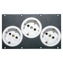 Steckverbinder-Modul 3 x Schuko female -> Wieland...