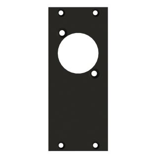 Frontblech 1 x D-Loch, 2 HE, 1 BE für SYS-Gehäuseserien, 2,5 mm verzinktes Stahlblech, Farbe: anthrazit, RAL 7016