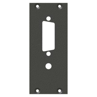 Frontblech DVI-Ausschnitt, 2 HE, 1 BE für SYS-Gehäuseserien, verzinktes Stahlblech, Farbe: anthrazit, RAL 7016