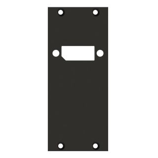 Frontblech 1 x HDMI/DP, 2 HE, 1 BE für SYS-Gehäuseserien, 2,5 mm verzinktes Stahlblech, Farbe: anthrazit, RAL 7016