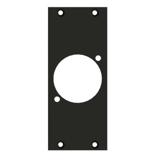 Frontblech 1 x NAC3FPX, 2 HE, 1 BE für SYS-Gehäuseserien, 2,5 mm verzinktes Stahlblech, Farbe: anthrazit, RAL 7016
