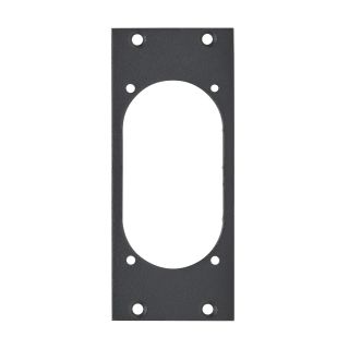 Frontblech 1 x NAC3PX, 2 HE, 1 BE für SYS-Gehäuseserien, 2,5 mm verzinktes Stahlblech, Farbe: anthrazit, RAL 7016