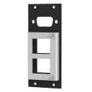 Frontblech 1 x SUB-D09 oder HDMI + 2 x Keystone 90°...