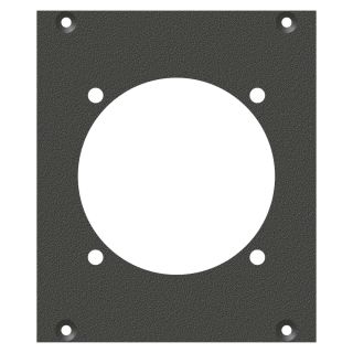 Frontblech Socapex19-Loch, 2 HE, 2 BE für SYS-Gehäuseserien, verzinktes Stahlblech, Farbe: anthrazit, RAL 7016
