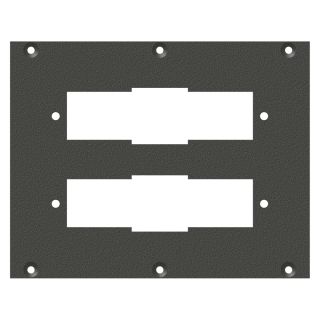 Frontblech Siemens 30-pol-Ausschnitt, 2 HE, 3 BE für SYS-Gehäuseserien, verzinktes Stahlblech, Farbe: anthrazit, RAL 7016