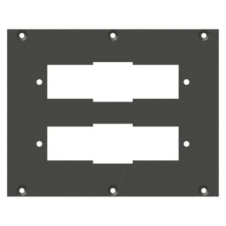 Frontblech Siemens 30-pol-Ausschnitt, 2 HE, 3 BE fr SYS-Gehuseserien, verzinktes Stahlblech, Farbe: anthrazit, RAL 7016