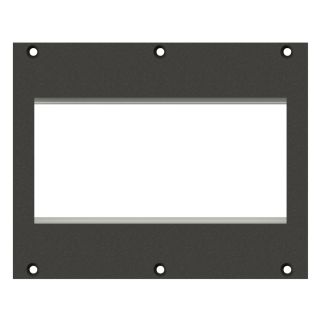 Frontblech 2 x W45 Module, 2 HE, 3 BE für SYS-Gehäuseserien, verzinktes Stahlblech, Farbe: anthrazit, RAL 7016