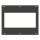 Frontblech 2 x W45 Module, 2 HE, 3 BE für SYS-Gehäuseserien, verzinktes Stahlblech, Farbe: anthrazit, RAL 7016