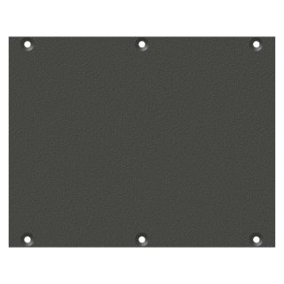 Frontblech Leerblech, 2 HE, 3 BE für SYS-Gehäuseserien, verzinktes Stahlblech, Farbe: anthrazit, RAL 7016
