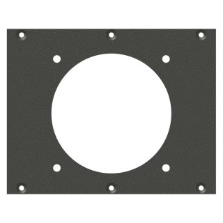 Frontblech LK85 / LK150-Loch, 2 HE, 3 BE für SYS-Gehäuseserien, verzinktes Stahlblech, Farbe: anthrazit, RAL 7016