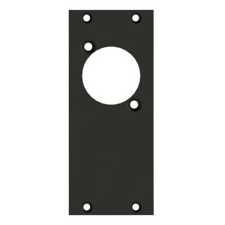 Frontblech 1 x D-Loch, 90° gedreht für für SYKP SYSBOXX Kassettenprofil, 2,5 mm verzinktes Stahlblech, Farbe: anthrazit, RAL 7016