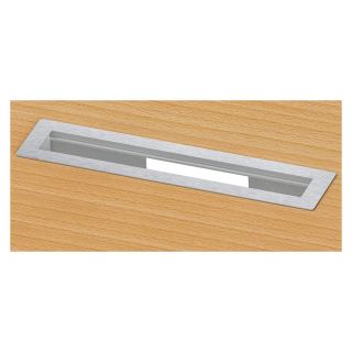 SYSWALL Tischeinbaurahmen Tischeinbaurahmen für 8 Module, perlglasgestrahltes Edelstahl; Tiefe: 90 mm, Farbe: silber