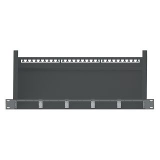 19" Panel für 5 x SYFB21/SYCFB21-Bleche, 1 HE; Tiefe: 230 mm