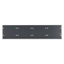 Seitenblech Leerblech mit Rackohr, 8 HE; Tiefe: 80 mm...