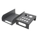 SOMMER CABLE Stagebox-Leergehäuse, THE BOXX, 2 x Schuko / 8 x Typ-D / Seitlich: 2 x Multipin-Stanzung 16/24er / Innen: 5 x M3 Gewinde für PE, 2 mm Stahlblech, grau