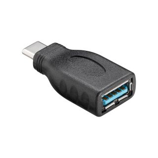 Adapter USB | USB-C-Stecker/USB 3.0 Buchse (Typ A) gerade, schwarz