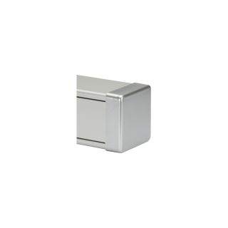 Endkappe für Alu-Mikro-Raumsäule , Baugröße: 62 x 62/45 mm, Kunststoff, Farbe: alusilber | W45C-AR1-END