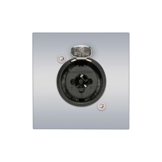 Anschluss-Modul XLR / Klinke-Combo fem. —> Schraubklemme, Baugröße: 45x45 mm, Kunststoff, Farbe: alusilber | W45KSCP-1XJ-S