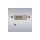 Anschluss-Modul DVI fem. + 3,5 mm Stereoklinke fem. —> Schraubklemme, Baugröße: 45x45 mm, Kunststoff, Farbe: alusilber | W45KSCP-DVI-S