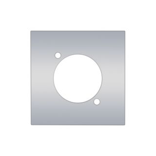 Modul mit 1 x D-Loch unbestückt, 1 x D-Loch, Baugröße: 45x45 mm, Kunststoff, Farbe: alusilber | W45KSFP-D