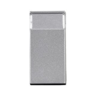 Wechseltaster, Clip-In, beschriftbar , Baugröße: 22,5x45 mm, Kunststoff, Farbe: silber | W45KS-SK-4B