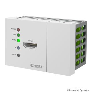 Moduleinsatz SYSWALL45 HDBaseT-Einbautransmitter, Farbe: reinwei RAL9010 | W45KWAP-HDBT-T