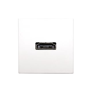 Anschluss-Modul HDMI fem. —> Schraubklemme, Baugröße: 45x45 mm, Kunststoff, Farbe: reinweiß | W45KWCP-HD-S