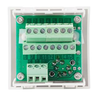 Anschluss-Modul VGA fem. + 3,5 mm Stereoklinke fem. ?> Schraubklemme, 3 + 15-pol vollbelegt, Baugre: 45x45 mm, Kunststoff, Farbe: reinwei | W45KWCP-VGA-S