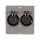 Anschluss-Modul 2 x XLR fem. —> Schraubklemme, Baugröße: 50x50 mm, Edelstahl, Farbe: Edelstahl | W50M-CP-2XF-S