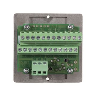 Anschluss-Modul 2 x RCA Audio rot / wei fem. ?> Schraubklemme, Baugre: 50x50 mm, Edelstahl, Farbe: Edelstahl | W50M-CP-C2A-S