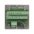 Anschluss-Modul 2 x RCA Audio rot / weiß fem. —> Schraubklemme, Baugröße: 50x50 mm, Edelstahl, Farbe: Edelstahl | W50M-CP-C2A-S