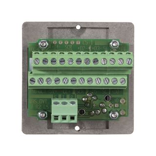 Anschluss-Modul DVI fem. + 3,5 mm Stereoklinke fem. ?> Schraubklemme, Baugre: 50x50 mm, Edelstahl, Farbe: Edelstahl | W50M-CP-DVI-S