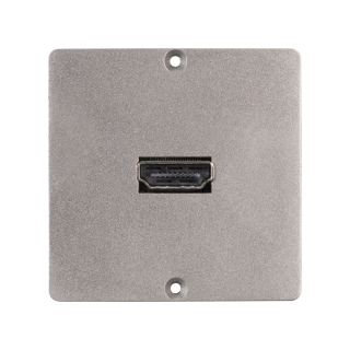 Anschluss-Modul HDMI fem. ?> Schraubklemme, Baugre: 50x50 mm, Edelstahl, Farbe: Edelstahl | W50M-CP-HD-S